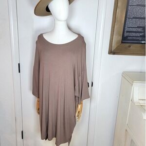 Foxy Kind Out of Pocket Dress Taupe Oversized Pockets NWT Women's Medium